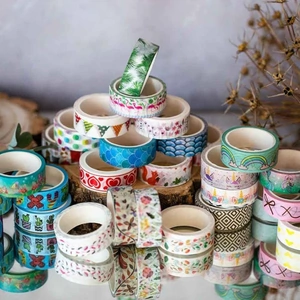 Patterned Biodegradable Washi Tape 15mm x 5m | Decorative Washi Tapes by &Keep, C. Foxes