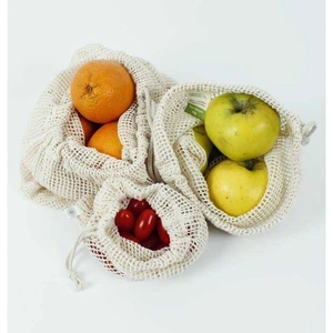 A Slice Of Green Organic Cotton Mesh Produce Bags - Set Of 3
