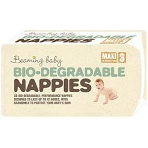 Beaming Baby Biodegradable Nappies - Maxi - Size 3 - Pack of 34