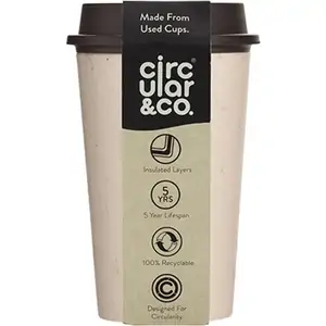 Circular & Co NOW Cream & Black Reusable Coffee Cup - 12oz