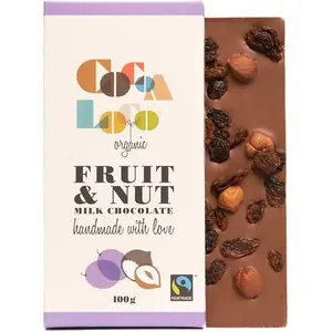 Cocoa Loco Milk Chocolate Fruit & Nut Bar 100g