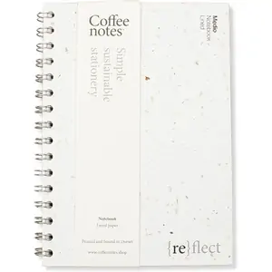 Coffee Notes A5 Lined Wirobound Notebook - Grounds