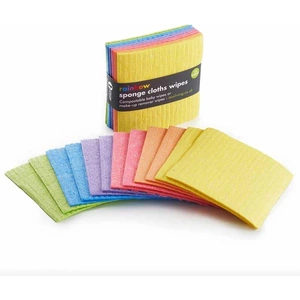 EcoLiving 12 Rainbow Sponge Cloth Wipes