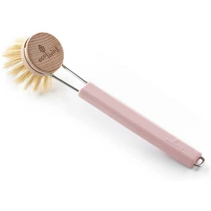 Ecoliving Dish Brush With Silicone Handle & Replaceable Brush Head - Pink