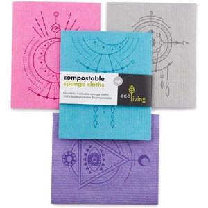 EcoLiving Compostable Sponge Cleaning Clothes - Spiritual