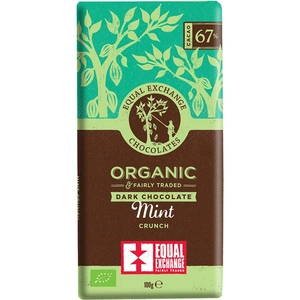Equal Exchange Organic Dark Chocolate with Mint Crunch 67% - 100g