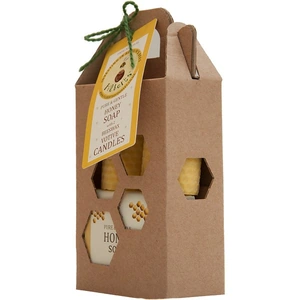 Filberts Honey Soap & 2 Votive Candles in a Kraft Carry Box