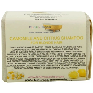 View product details for the Camomile & Citrus Shampoo Bar - Funky Soap, 65g