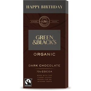 Green And Blacks GB Happy Birthday Dark 70% 90g Bar