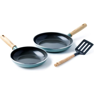 View product details for the GreenPan Mayflower Twin Pan Set with Utensil