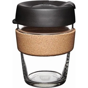 KeepCup 12oz Reusable Coffee Cup with cork sleeve - Black - Medium
