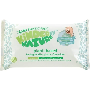 View product details for the Kinder by Nature Plant-Based Compostable Wipes - Pack of 56