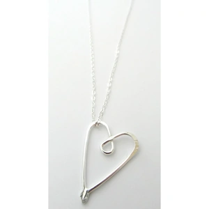 La Jewellery Recycled Petit Love Silver Necklace