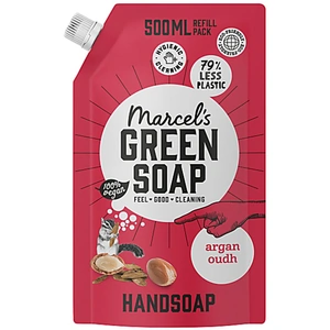 View product details for the Marcel's Green Soap Handsoap Argan & Oudh Refill Stand up Bag 500ML