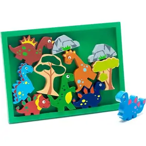 Natural Collection Select Fair Trade Wooden Dinosaur Play Set