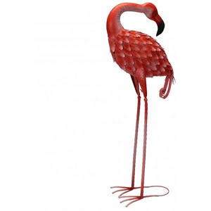 Original Organics Metal Backward Facing Flamingo Ornament