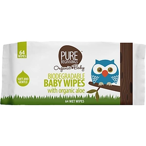 Pure Beginnings Biodegradable Baby Wipes With Organic Aloe