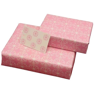 Re-wrapped Eco Friendly Recycled Wrapping Paper & Gift Tag - Pink Ditsy