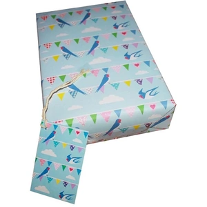 Re-wrapped Eco Friendly Recycled Wrapping Paper & Gift Tag - Bunting