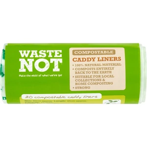 Savemoneycutcarbon Waste Not Compostable Caddy Liner | 20 Pack | 10L