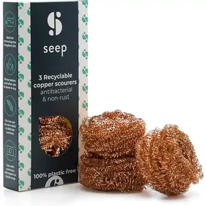Seep Recyclable Copper Scourers - 3 pack