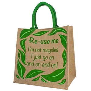 Medium Jute Shopping Bag by Shared Earth - Reuse Me