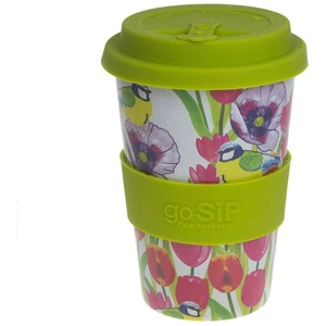View product details for the GoSIP Biodegradable Rice Husk Coffee Cup 14oz (400ml) - Blue Tit and Tulips