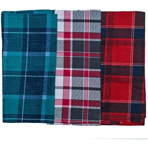 View product details for the Set of 3 Cotton Napkins, Checks