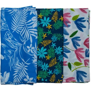 View product details for the Set of 3 Cotton Napkins, Flowers & Fruit
