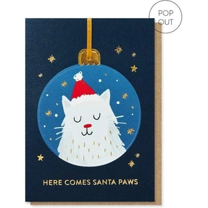 Stormy Knight Santa Paws Pop-Out Bauble Christmas Card