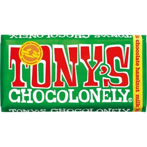 Tonys Chocolonely Tony's Chocolonely Milk Chocolate and Hazelnut - 180g