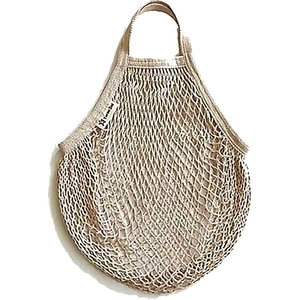 View product details for the Organic Cotton Short-Handled String Bag by Turtle Bags - Various Colours, Mushroom