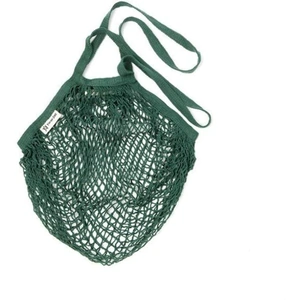 Organic Cotton Long-Handled String Bag by Turtle Bags - Various Colours, Bottle Green