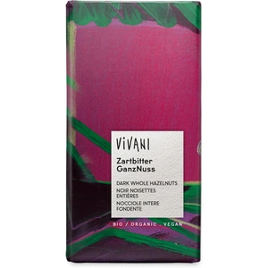 Vivani Organic Chocolate Vivani Organic Dark Chocolate & Whole Hazelnuts - 100g