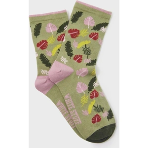 View product details for the White Stuff Tropical Leaf Organic Cotton Socks